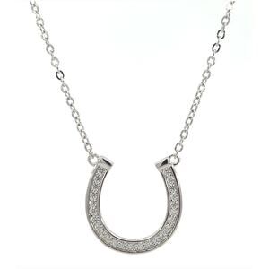 Lucky Horseshoe Silver Necklace Good luck Charm